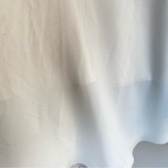 Gal Meets Glam Juliet Ruffled Hi-Low Ivory White Cowl Neck Sleeveless Midi dress - Picture 6 of 15